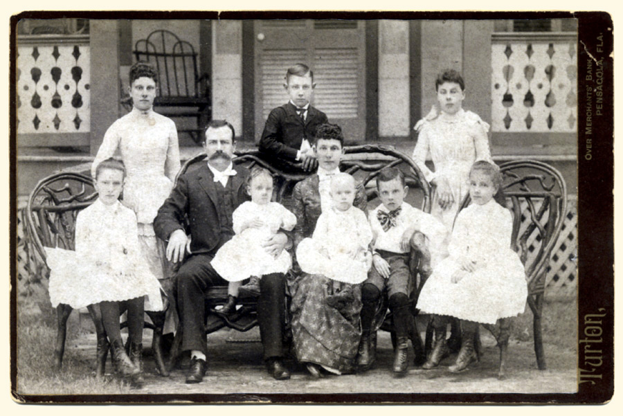 The F.C. Brent family, ca.1887, Pensacola, Florida