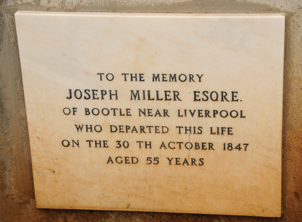 gravestone of Joseph Dundas Miller, Madeira