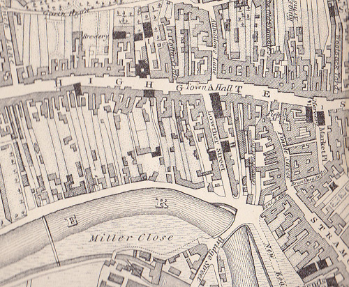 section from a map of Kendal, 1861