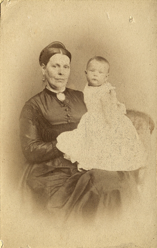 Lucy Swainson Miller holding her son Edwin Swainson Miller