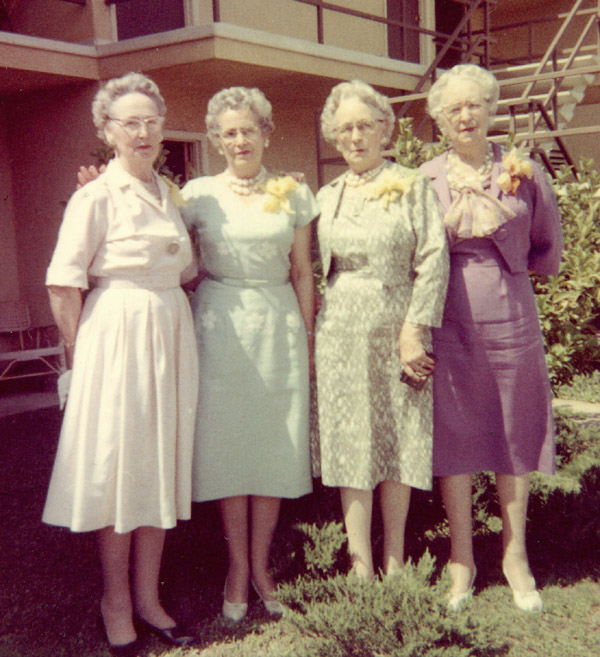 Connie Miller Baker, Esther Miller Breisch, Ethel Miller Boyd and Lucy Miller Healy, undated.